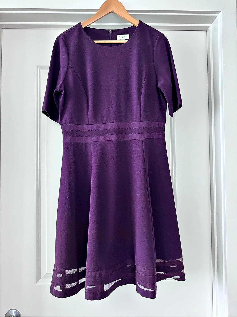 Calvin Klein Women's Purple Midi Dress Size 12 Like New